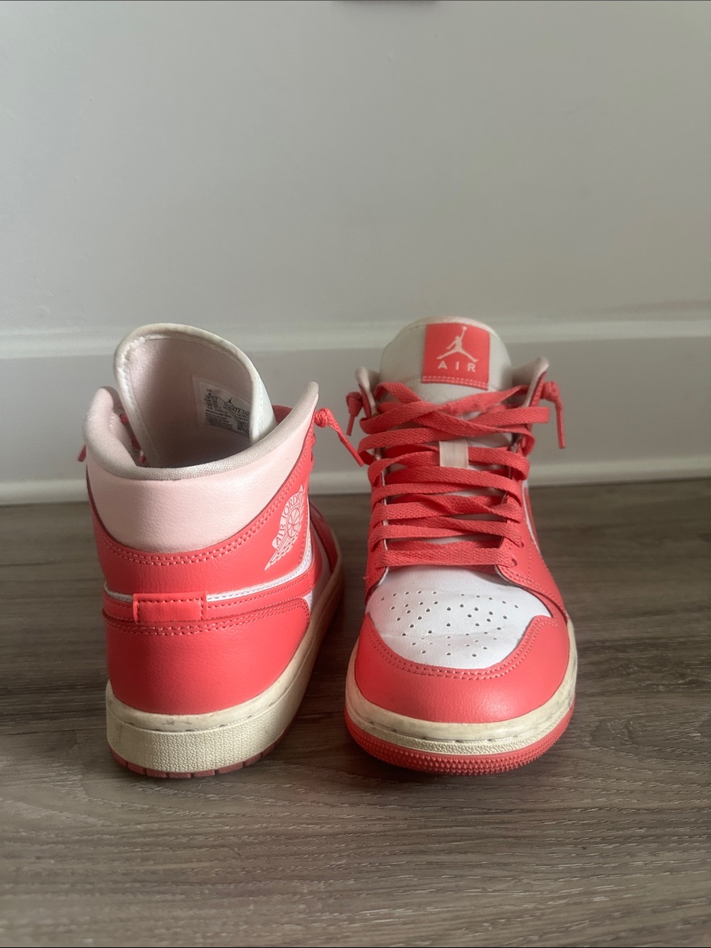 Nike Women's Air Jordan 1 Mid Strawberries and Cream Sneakers - Picture 2 of 12
